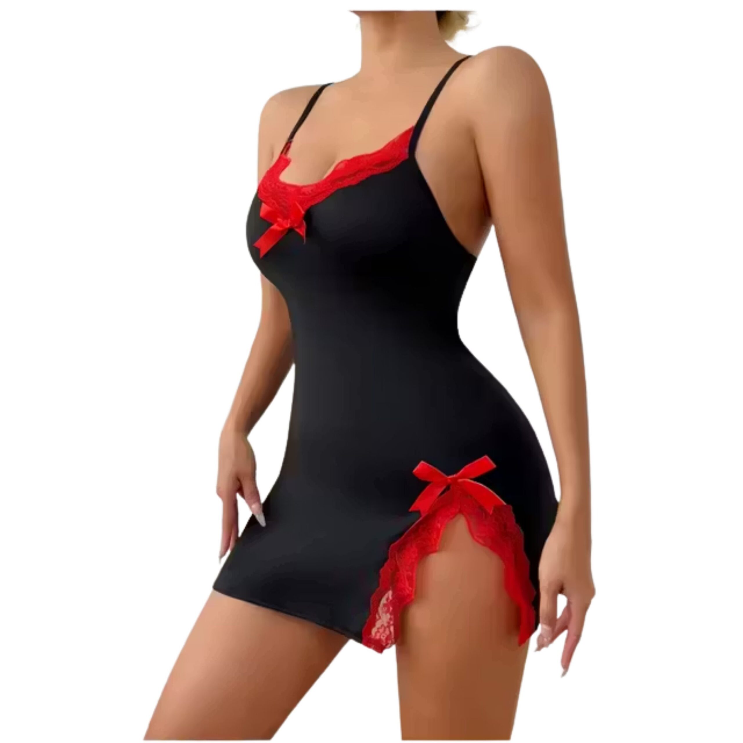 Scarlet Trim Satin Slip