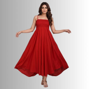 Ruby Breeze Maxi Dress – Effortless Red Summer Dress