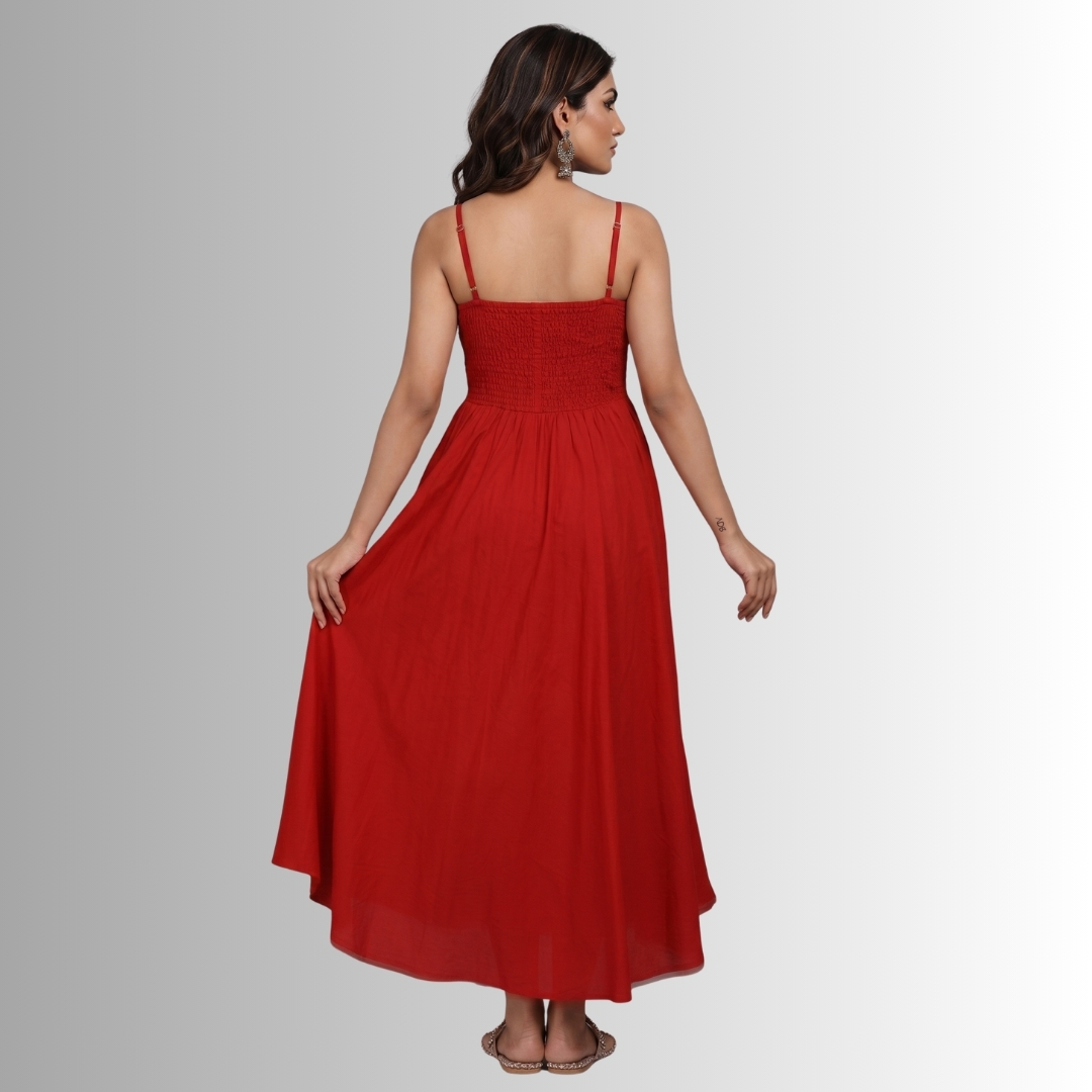 Ruby Breeze Maxi Dress – Effortless Red Summer Dress - Image 2