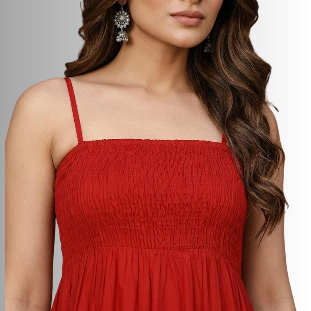 Ruby Breeze Maxi Dress – Effortless Red Summer Dress - Image 3