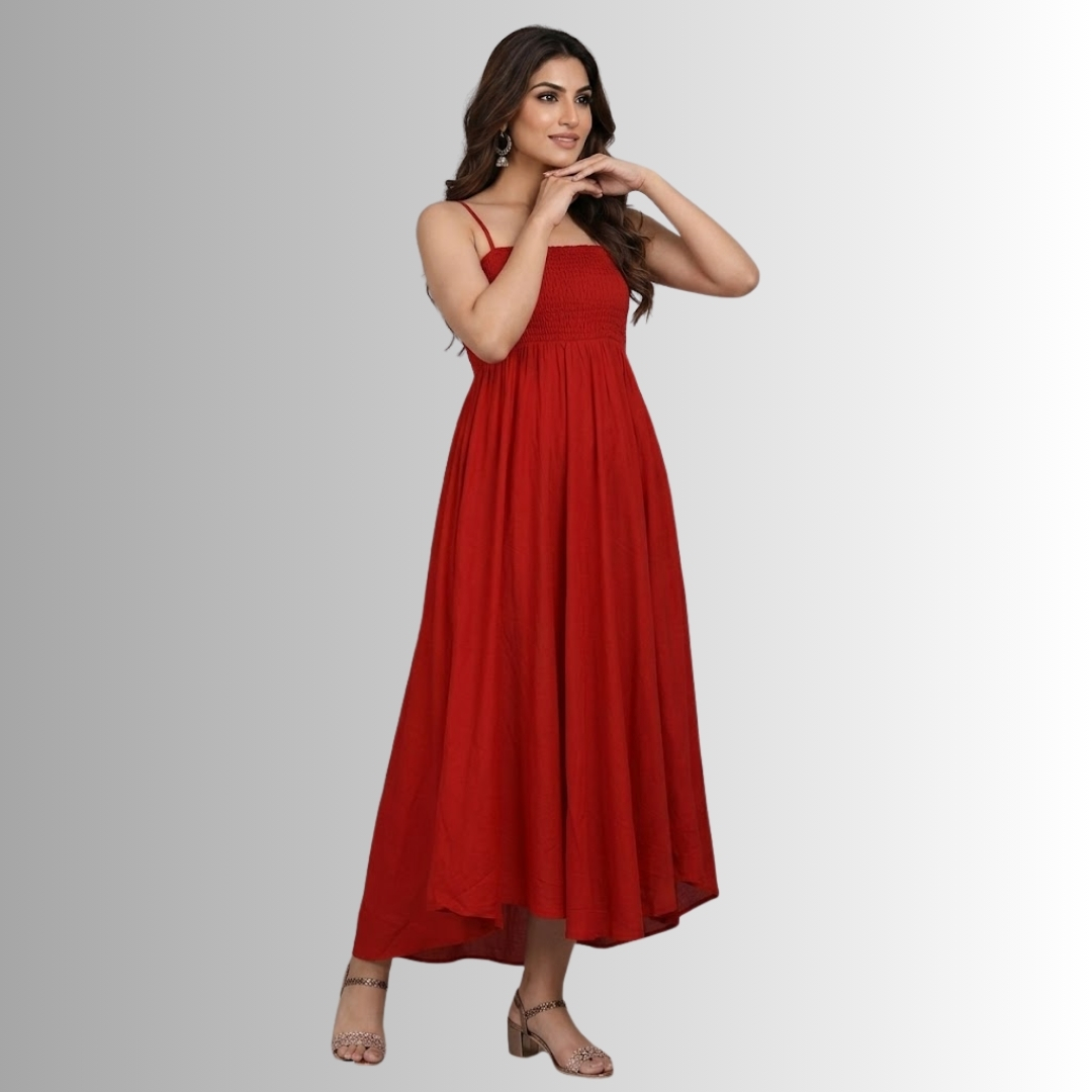 Ruby Breeze Maxi Dress – Effortless Red Summer Dress - Image 4
